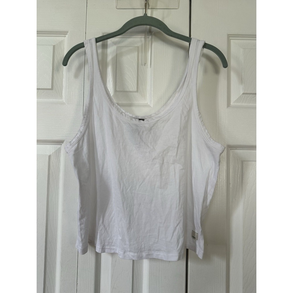 Vuori Women's White Crop Tank Top Shirt - Size Large